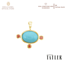 Load image into Gallery viewer, Turquoise Greek Style Pendant Featured in TATLER UK July 2020
