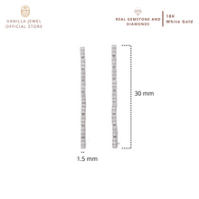 Load image into Gallery viewer, Diamond Drop Earring in 18K White Gold
