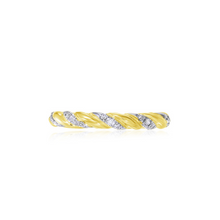 Load image into Gallery viewer, Twisted Diamond Ring Available in 9K 14K 18K Yellow Gold
