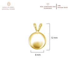 Load image into Gallery viewer, Simple Round Disc Pendant in 14K 18K Solid Gold Engraving Pendant
