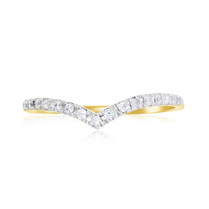 Unique Diamond Ring Available in 18K 14K 9K Yellow Gold