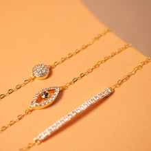 Load image into Gallery viewer, Simple Bar Bracelet Diamond or White Zircon Bracelet in 9K Solid Gold

