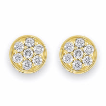 Load image into Gallery viewer, Flower Diamond Stud Earring in 18K Yellow Gold
