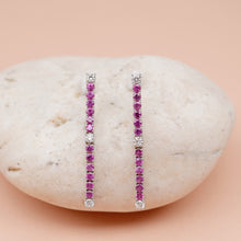 Load image into Gallery viewer, Luxurious Pink Sapphire with Diamonds in 18K White Gold
