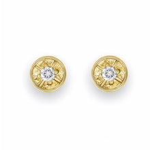 Load image into Gallery viewer, Mini Diamond Everyday Stud Earring in 18K Yellow Gold
