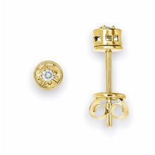 Load image into Gallery viewer, Mini Diamond Everyday Stud Earring in 18K Yellow Gold
