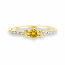 Load image into Gallery viewer, Moon &amp; Star Sapphires Ring set with 9K 14K or 18K Solid Gold
