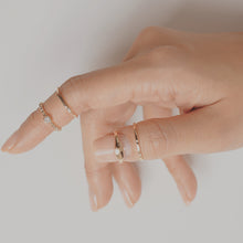 Load image into Gallery viewer, Diamond Dot Ring Band in 9K 14K or 18K Gold
