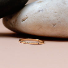 Load image into Gallery viewer, Diamond Dot Ring Band in 9K 14K or 18K Gold
