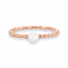 Load image into Gallery viewer, Simple Pearl Twist in 9K 14K or 18K Solid Gold Fresh Water Pearl
