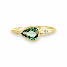 Load image into Gallery viewer, Tsavorite or Yellow Sapphire Statement Ring in 9K Solid Gold
