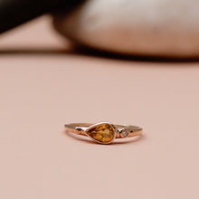 Load image into Gallery viewer, Tsavorite or Yellow Sapphire Statement Ring in 9K Solid Gold
