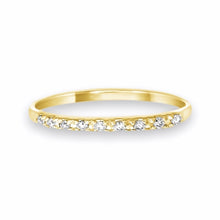 Load image into Gallery viewer, Pave White Diamond Band Ring in 9K 14K or 18K Solid Gold

