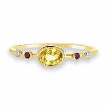 Load image into Gallery viewer, Sapphire Pop Ring in 9K 14K or 18K solid gold
