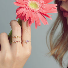 Load image into Gallery viewer, Sapphire Pop Ring in 9K 14K or 18K solid gold
