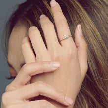 Load image into Gallery viewer, Pearl Princess Ring Ruby or Aquamarine Ring with Diamonds and Pearl in 9K 14K and 18K Solid Gold
