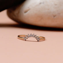 Load image into Gallery viewer, Diamond Bridge Ring in 9K 14K or 18K Gold
