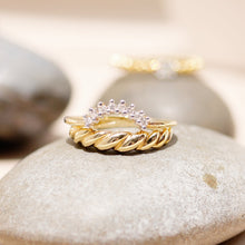 Load image into Gallery viewer, Twisted Dome Pinky Ring in 10K or 14K Solid Gold
