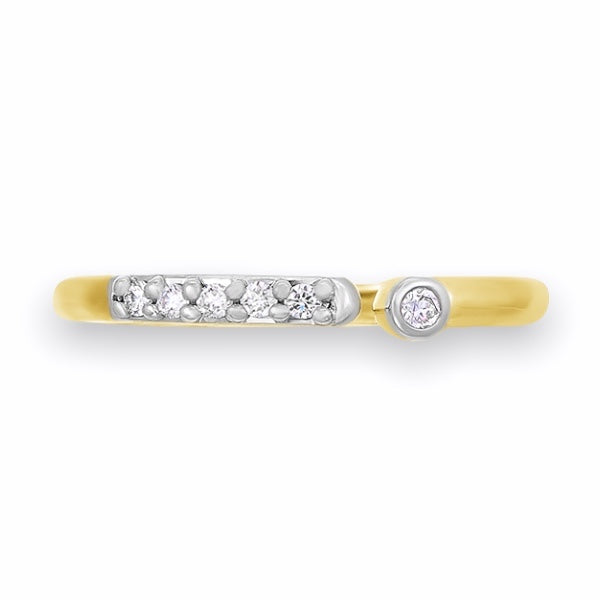 Diamond Open Ring in 10K or 14K Gold