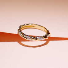 Load image into Gallery viewer, Twisted Diamond Ring Available in 9K 14K 18K Yellow Gold
