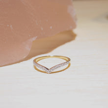 Load image into Gallery viewer, Unique Diamond Ring Available in 18K 14K 9K Yellow Gold
