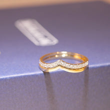 Load image into Gallery viewer, Unique Diamond Ring Available in 18K 14K 9K Yellow Gold
