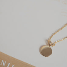 Load image into Gallery viewer, Simple Round Disc Pendant in 14K 18K Solid Gold Engraving Pendant
