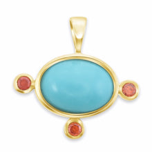 Load image into Gallery viewer, Turquoise Greek Style Pendant Featured in TATLER UK July 2020
