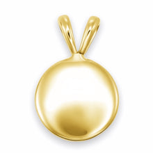Load image into Gallery viewer, Simple Round Disc Pendant in 14K 18K Solid Gold Engraving Pendant
