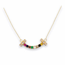 Load image into Gallery viewer, 9 Lucky Gemstones Necklace &quot;Noppakao&quot; in 9K Gold
