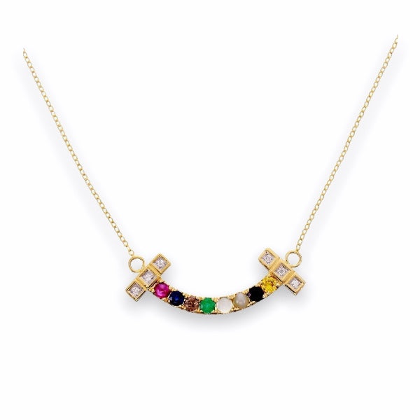 9 Lucky Gemstones Necklace 