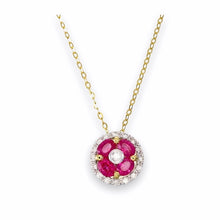 Load image into Gallery viewer, Ruby Lover Set Pendant Burmese Ruby with Diamonds  in 9K Solid Gold
